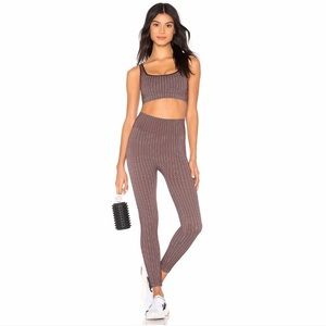 TLA by Stewart Morgan Pinstripe legging & bra SET